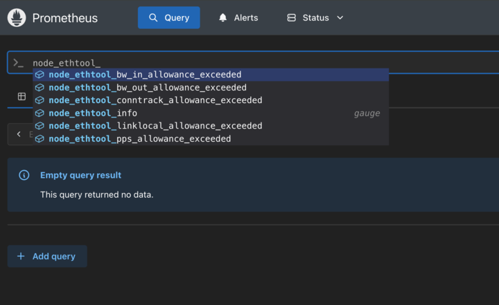 Collected Metrics in Prometheus