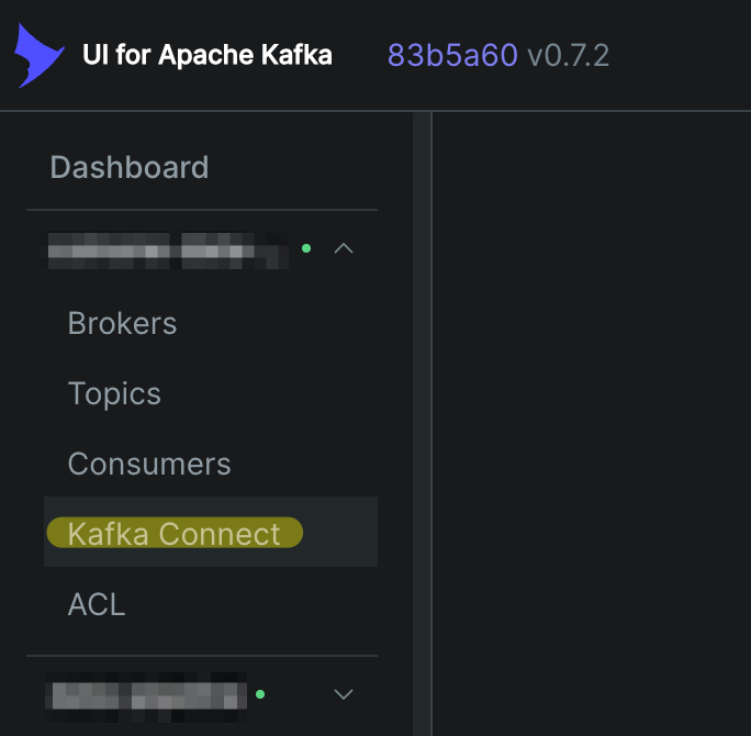 kafka connect 메뉴